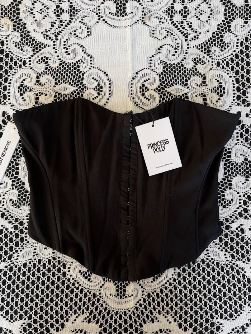 NWT Princess Polly Archer Corset Top Black - Size 6